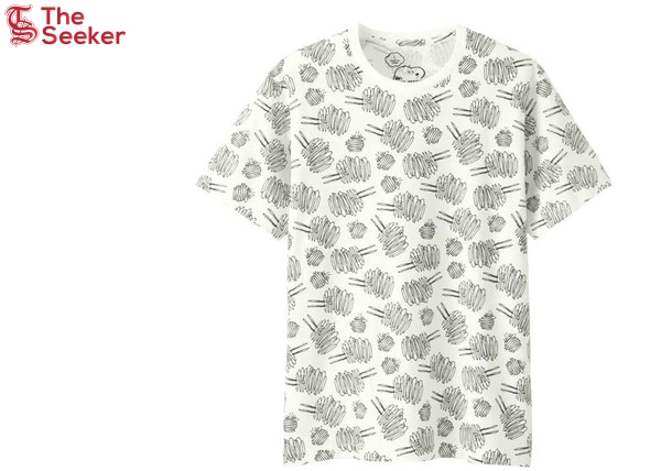 KAWS x Uniqlo x Peanuts Dust Cloud All Over Tee (Japanese Sizing) White