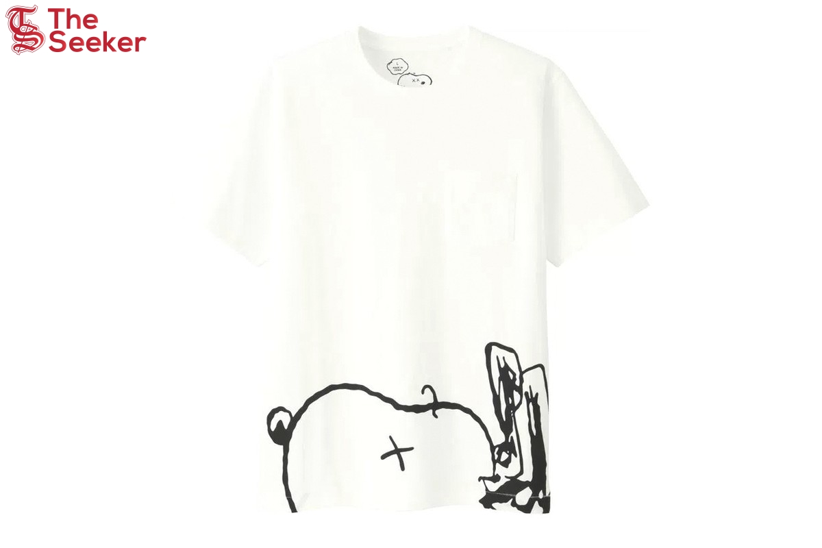 KAWS x Uniqlo x Peanuts Snoopy Face Pocket Tee Tee White