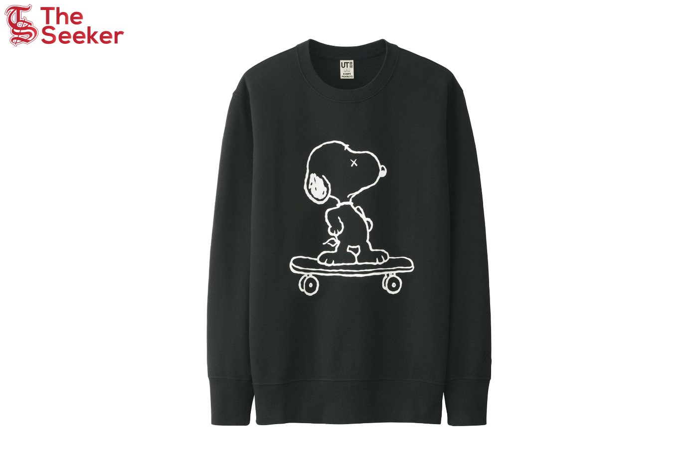 KAWS x Uniqlo x Peanuts Snoopy Skateboarding Sweatshirt Black