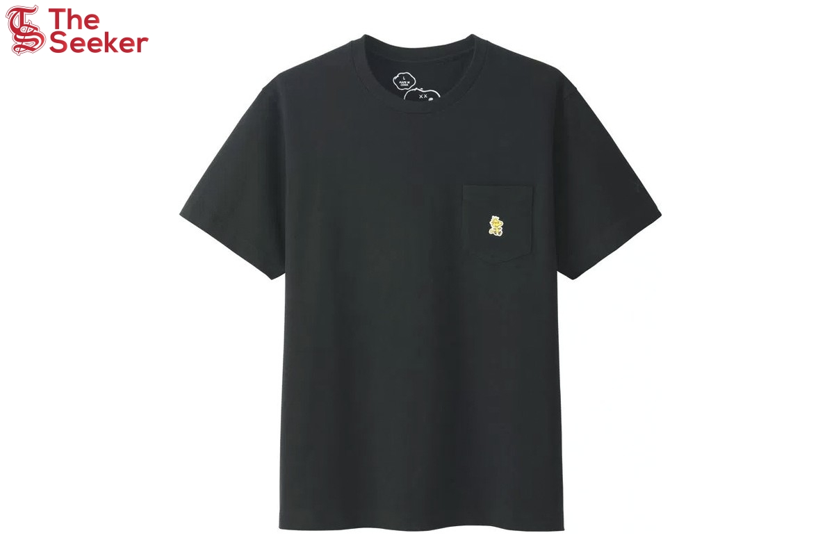 KAWS x Uniqlo x Peanuts Woodstock Pocket Tee Black