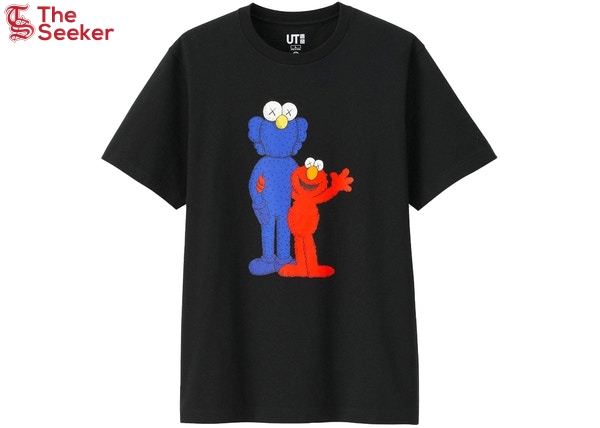 KAWS x Uniqlo x Sesame Street BFF Elmo Tee (Japanese Sizing) Black