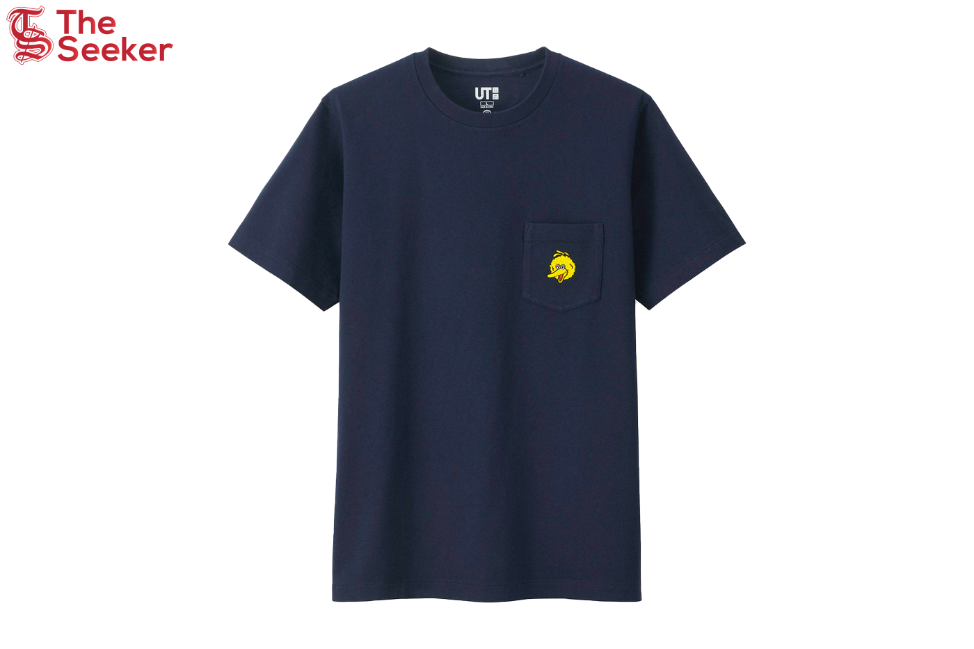 KAWS x Uniqlo x Sesame Street Big Bird Pocket Tee Navy