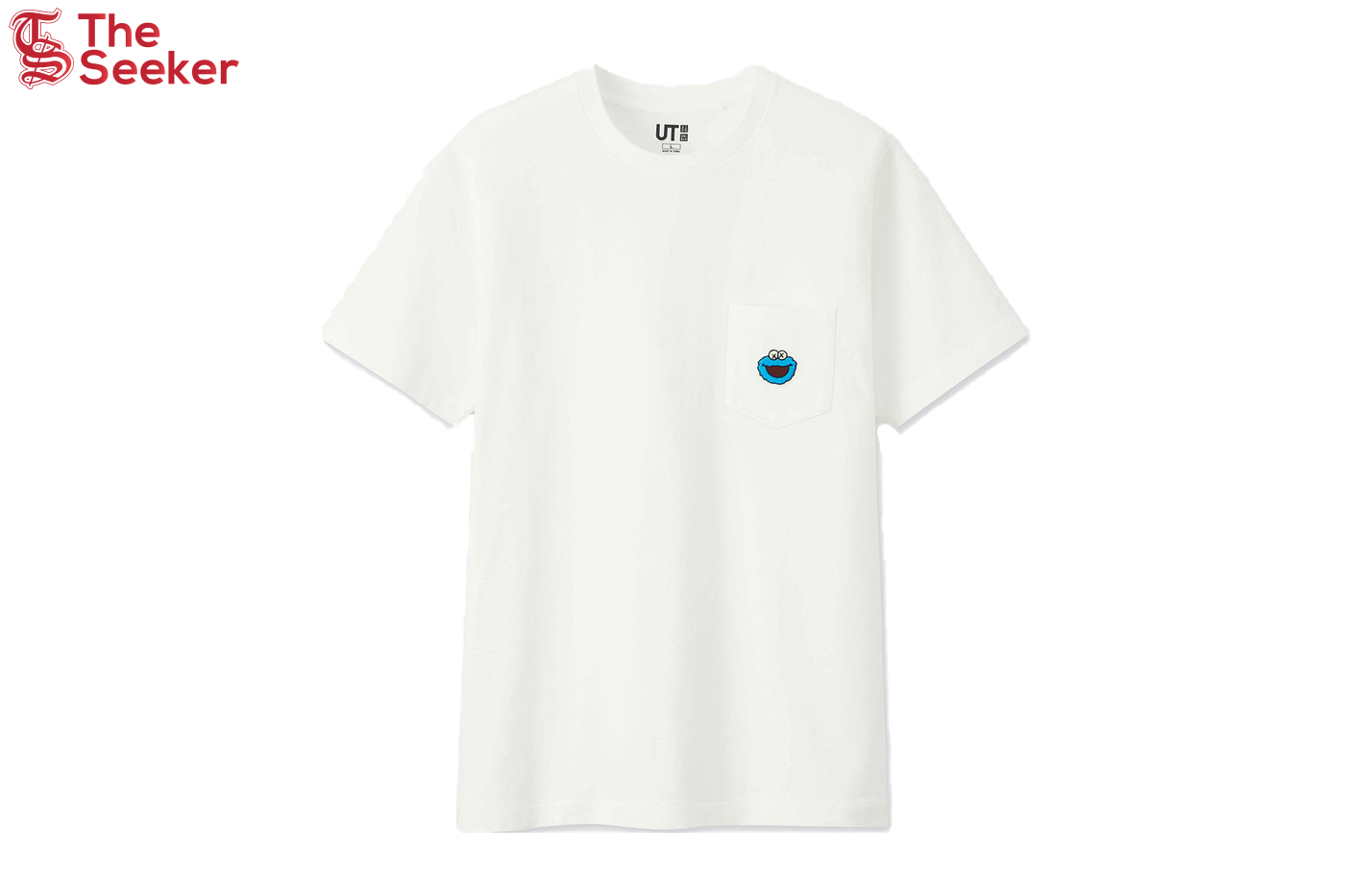 KAWS x Uniqlo x Sesame Street Cookie Monster Pocket Tee White