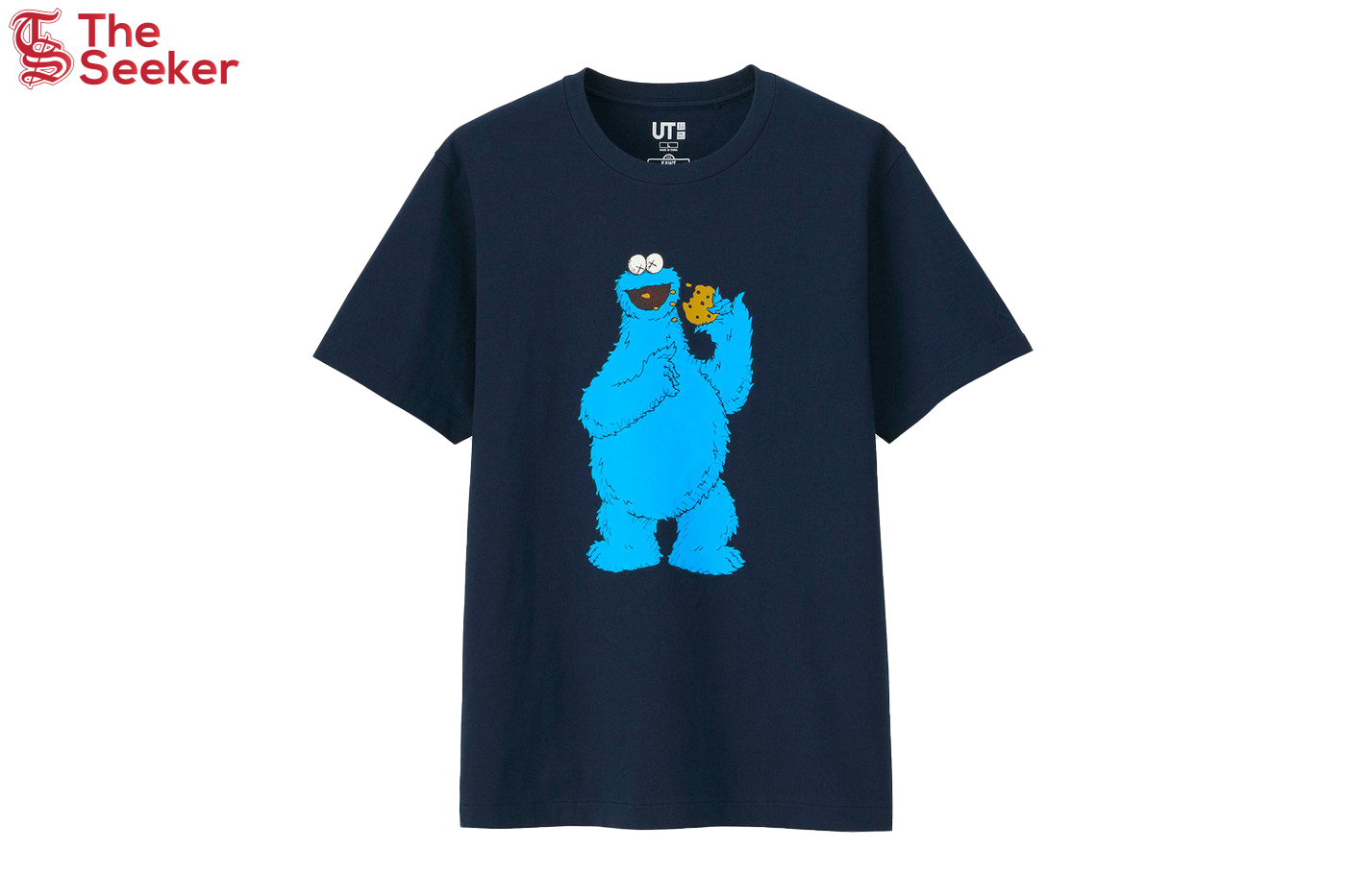 KAWS x Uniqlo x Sesame Street Cookie Monster Tee Navy