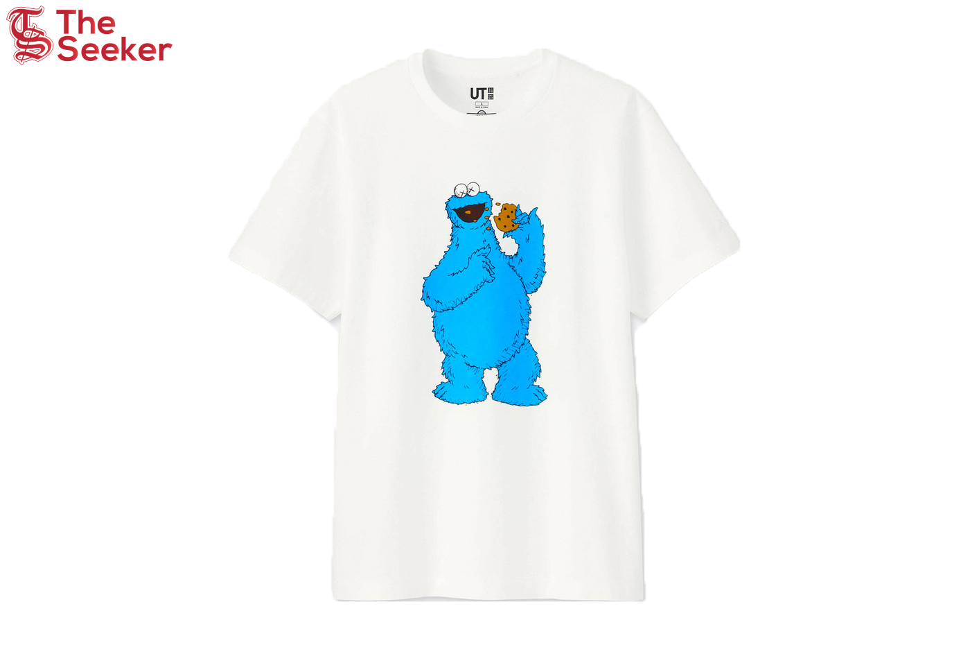 KAWS x Uniqlo x Sesame Street Cookie Monster Tee White