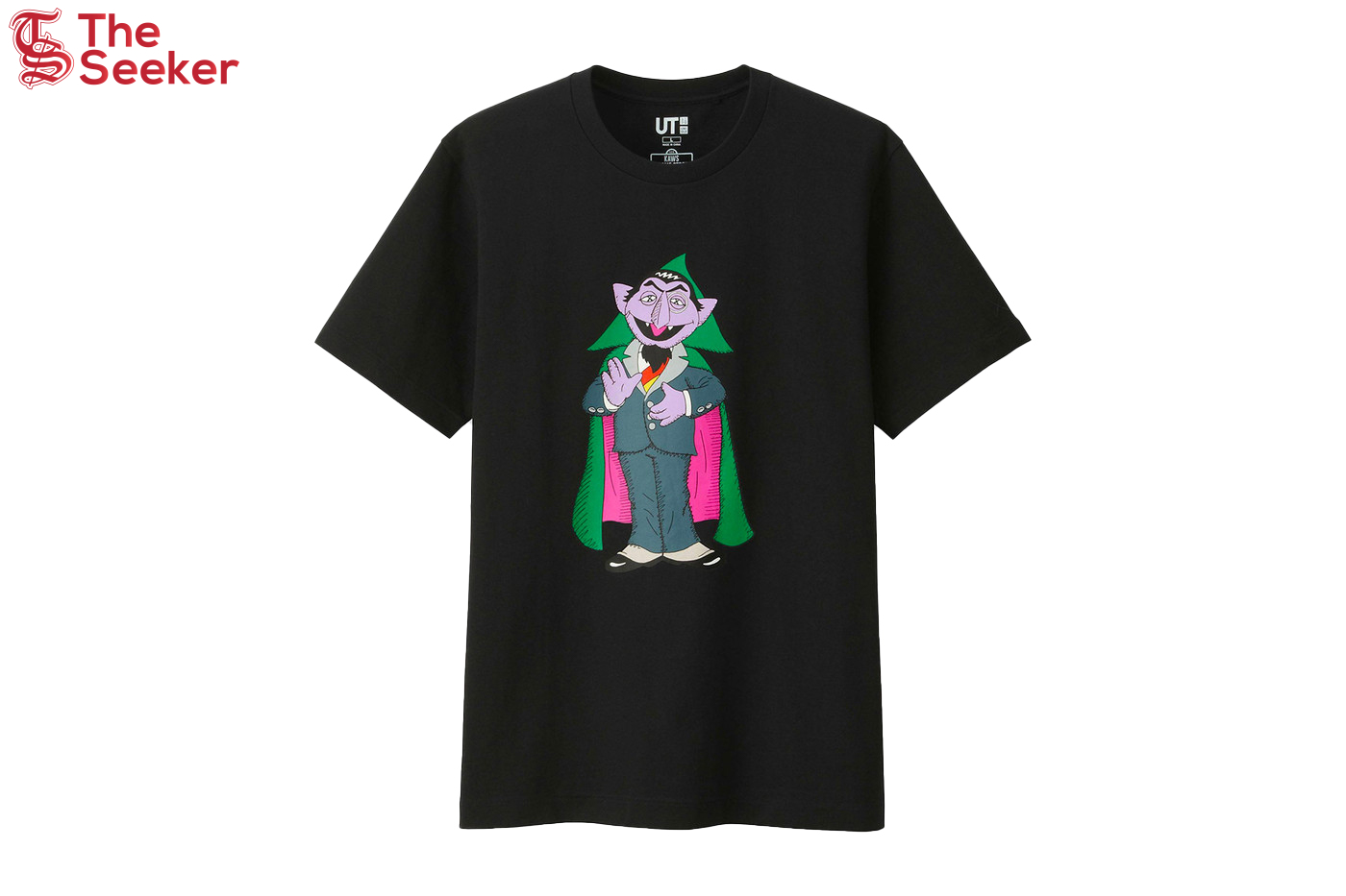 KAWS x Uniqlo x Sesame Street Count Von Count Tee Black