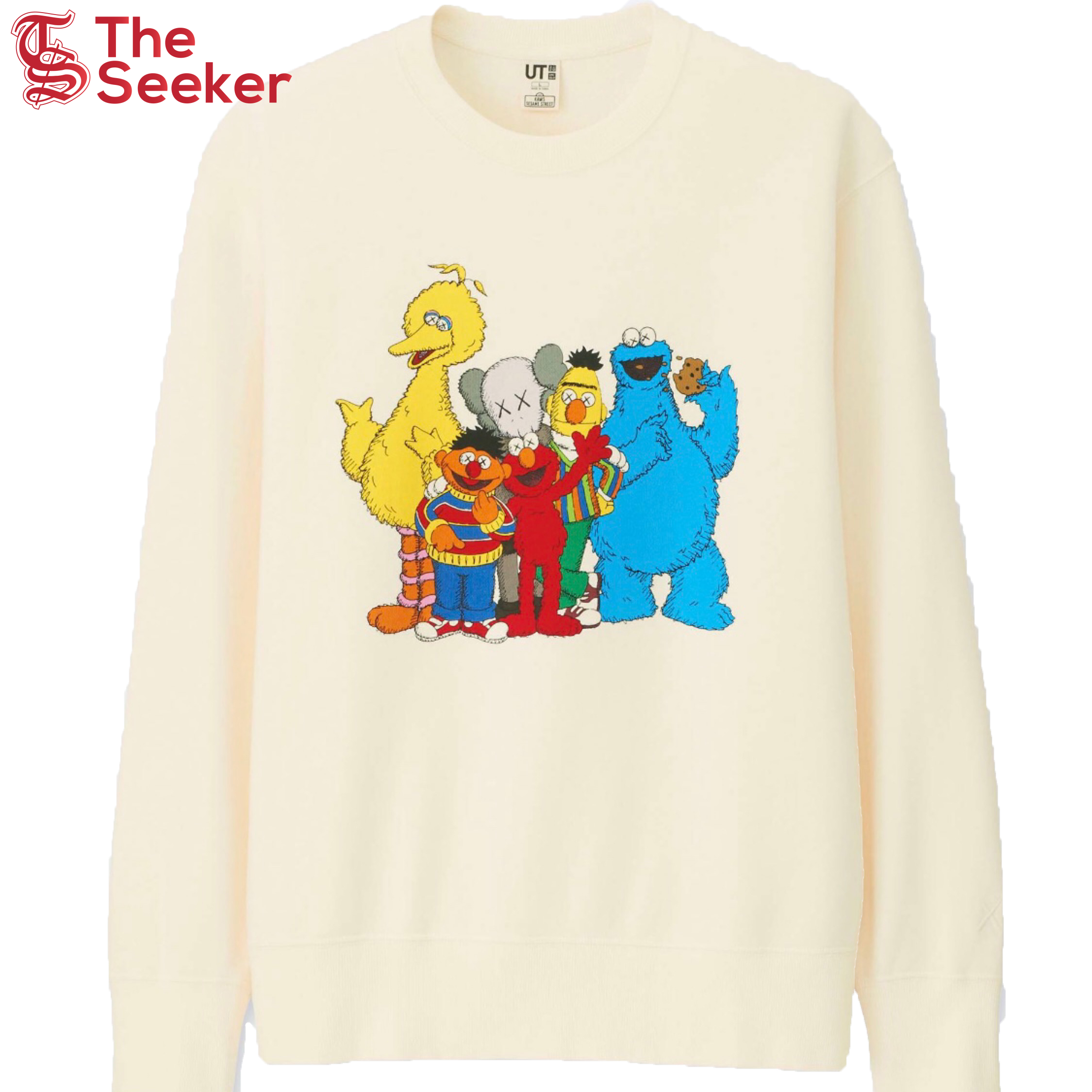 KAWS x Uniqlo x Sesame Street Group #2 Sweatshirt Natural