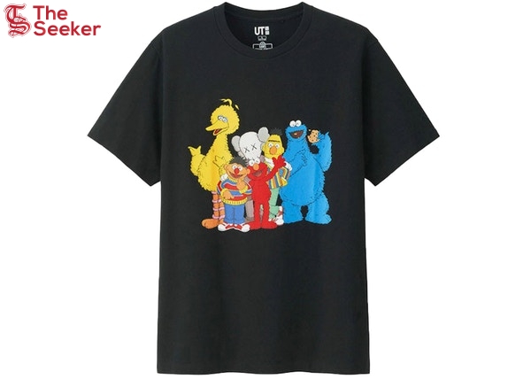 KAWS x Uniqlo x Sesame Street Group #2 Tee (Japanese Sizing) Black