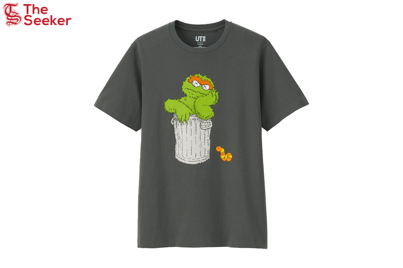 KAWS x Uniqlo x Sesame Street Oscar The Grouch Tee Gray