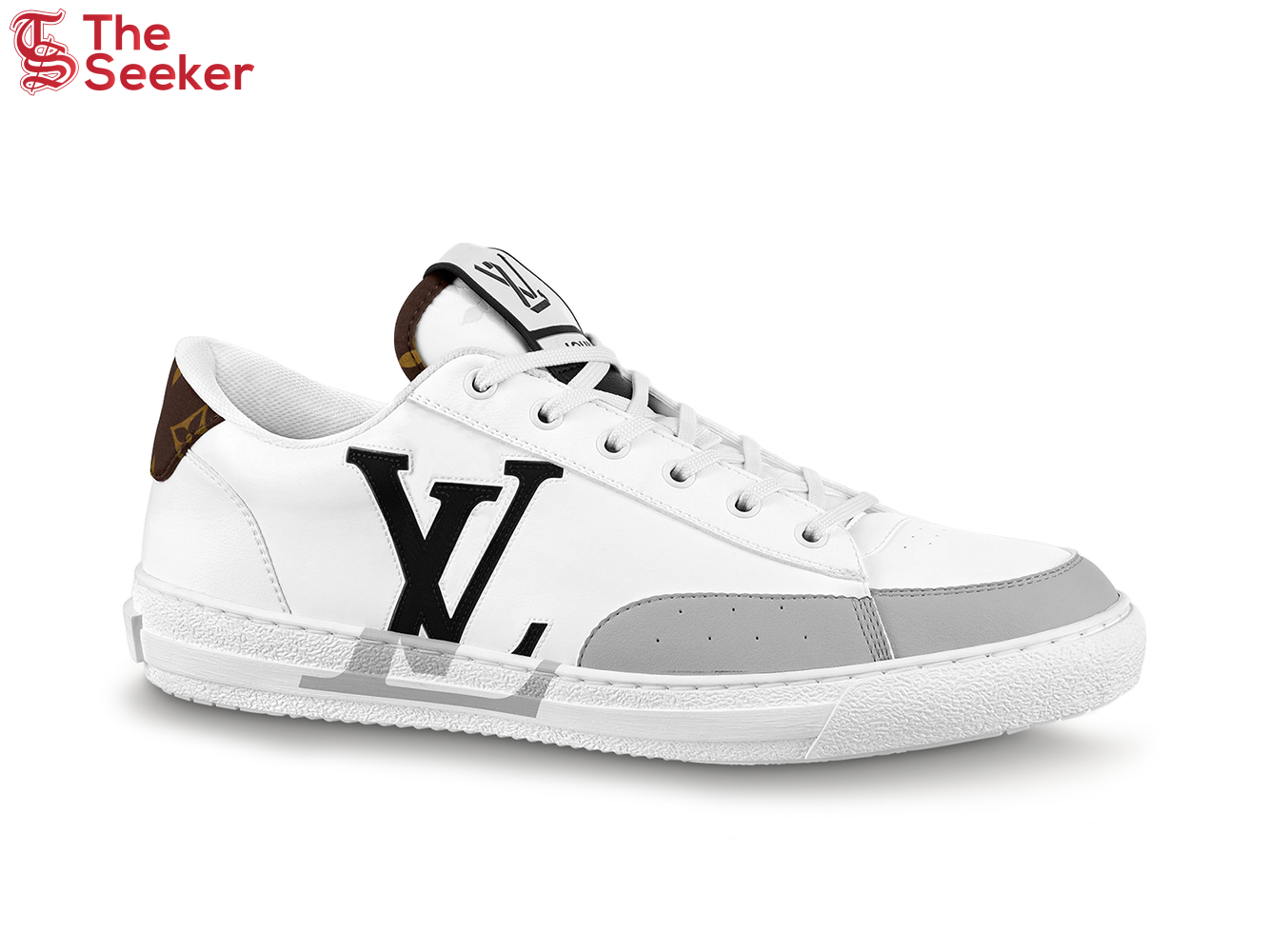 Louis Vuitton Charlie Trainers White Cacoa Brown Black