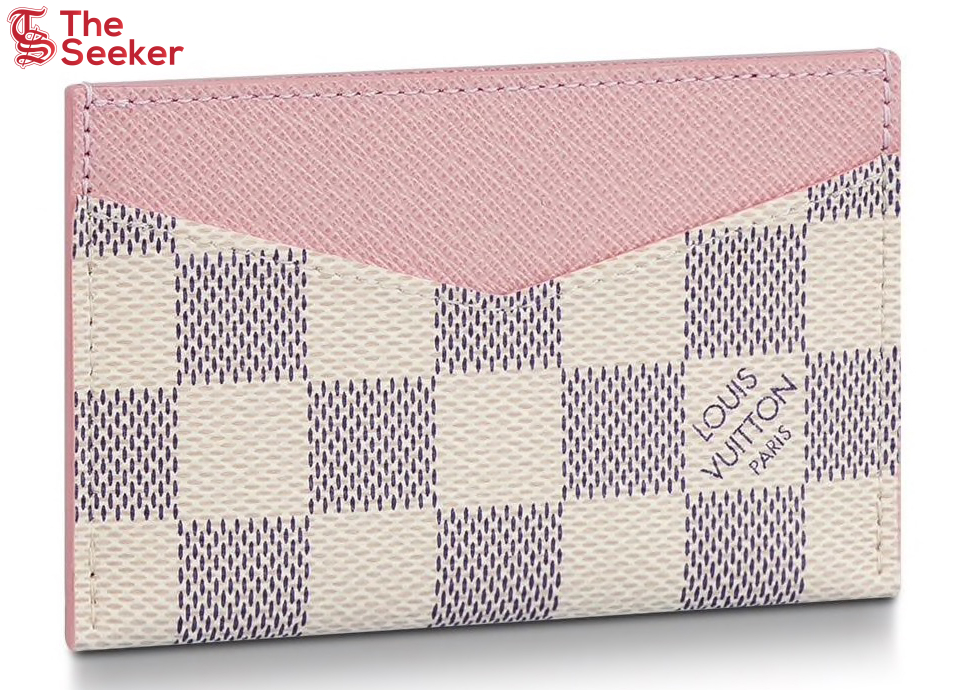 Louis Vuitton Daily Card Holder Damier Azur Rose Ballerine