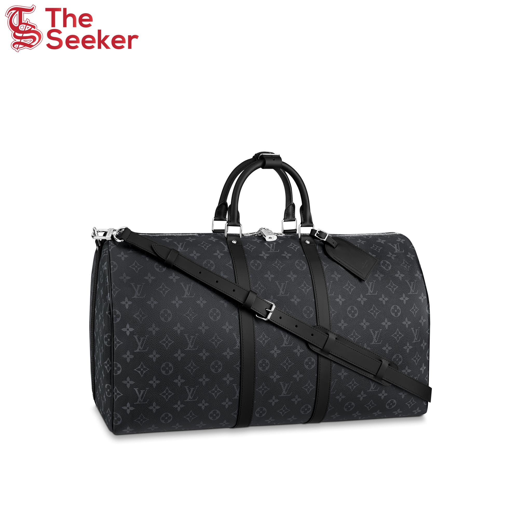 Louis Vuitton Keepall Bandouliere Monogram Eclipse 55 Black/Grey