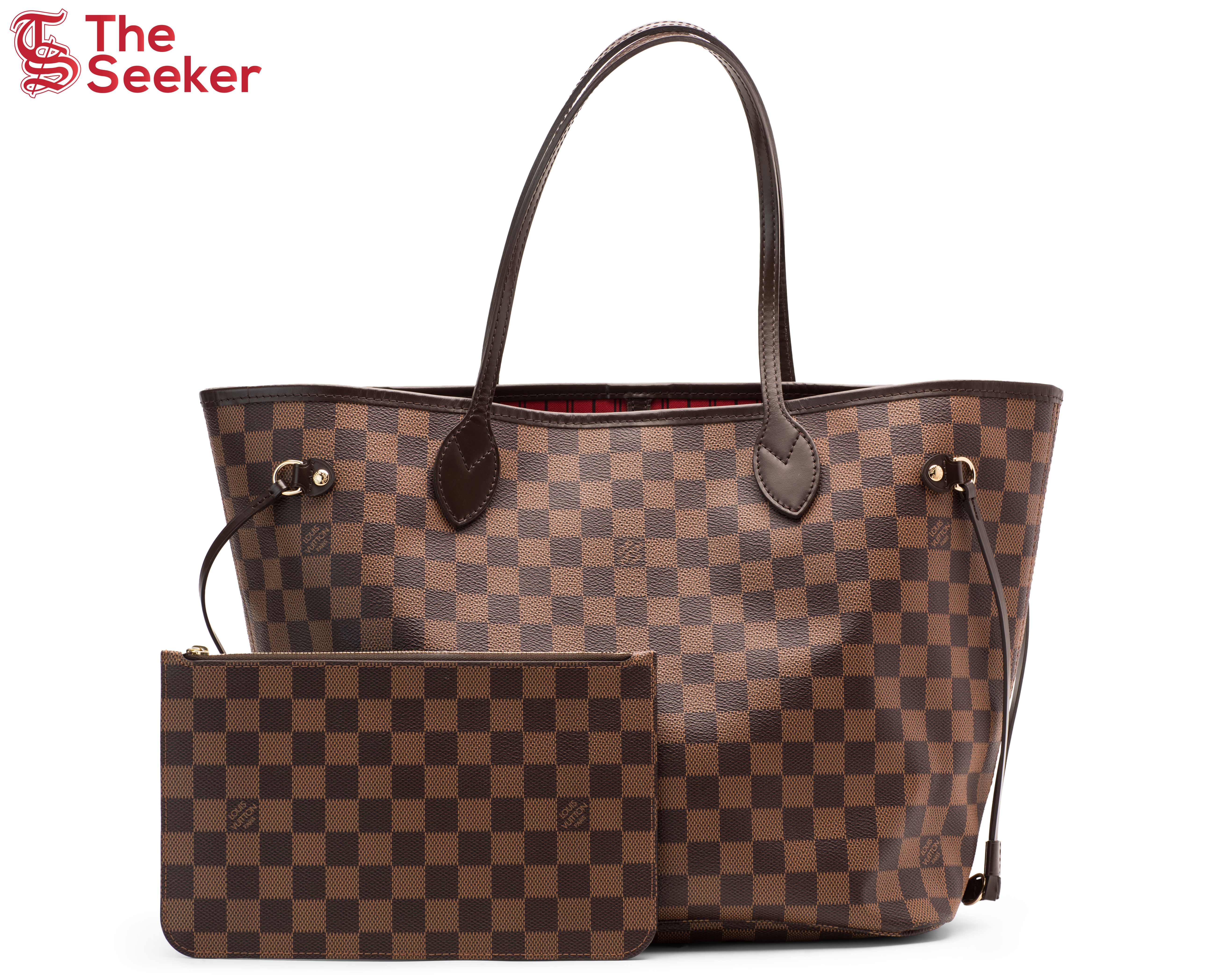 Louis Vuitton Neverfull Damier Ebene MM Cerise Lining