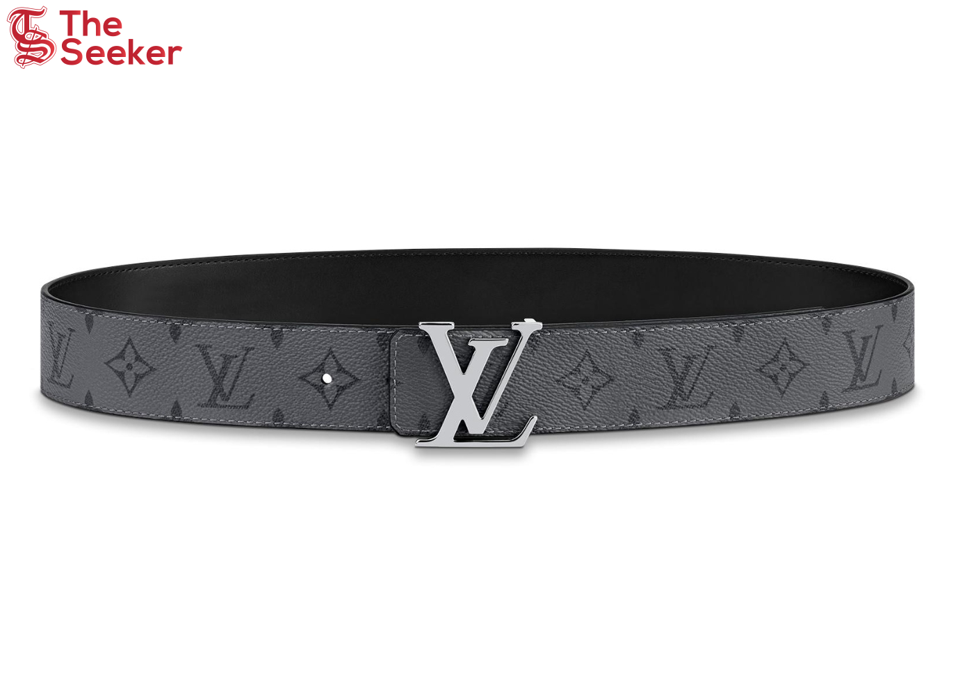 Louis Vuitton Reversible Belt Initiales Monogram Eclipse Reverse 40MM Gray