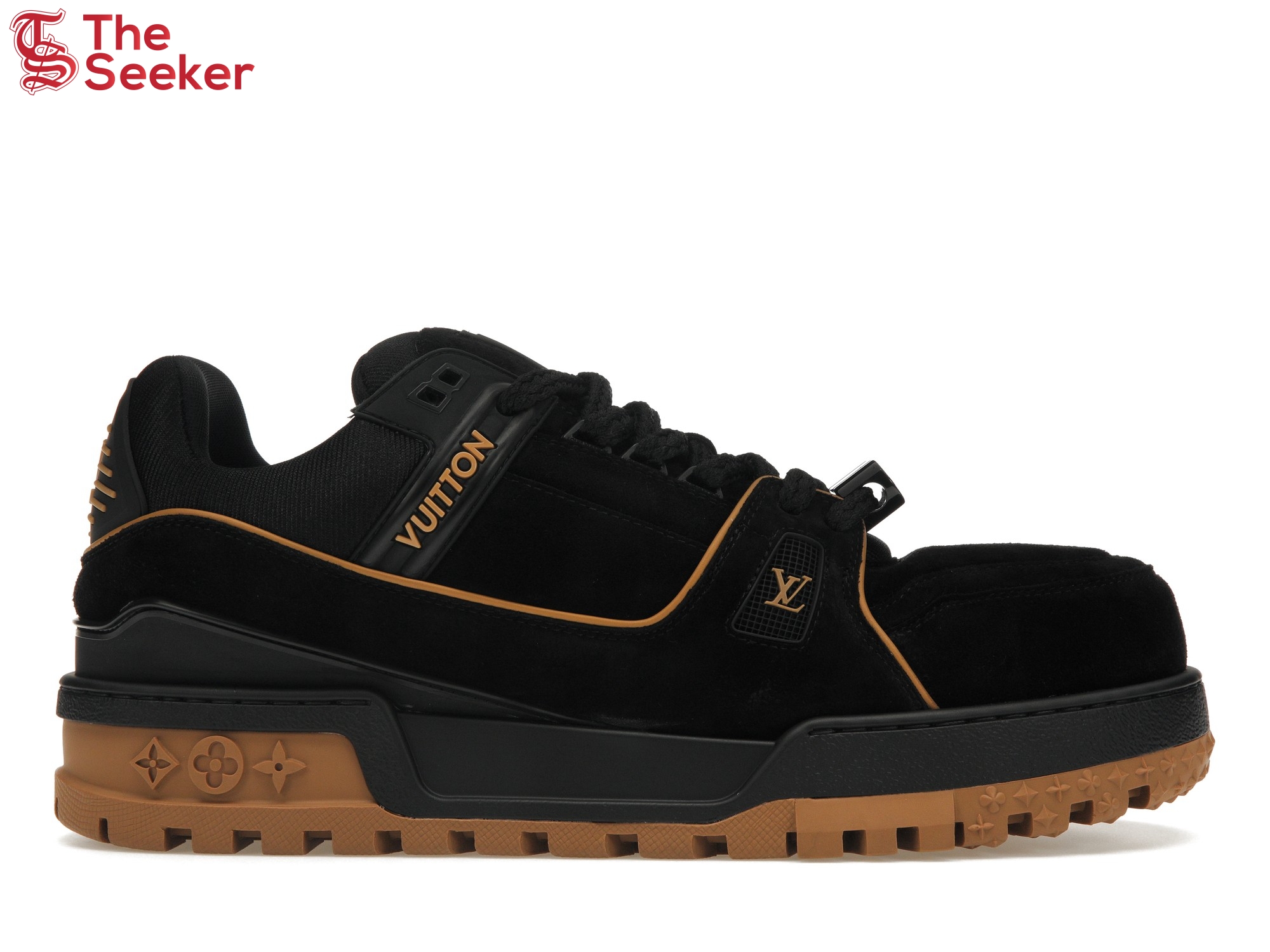 Louis Vuitton Trainer Maxi Black Brown Suede