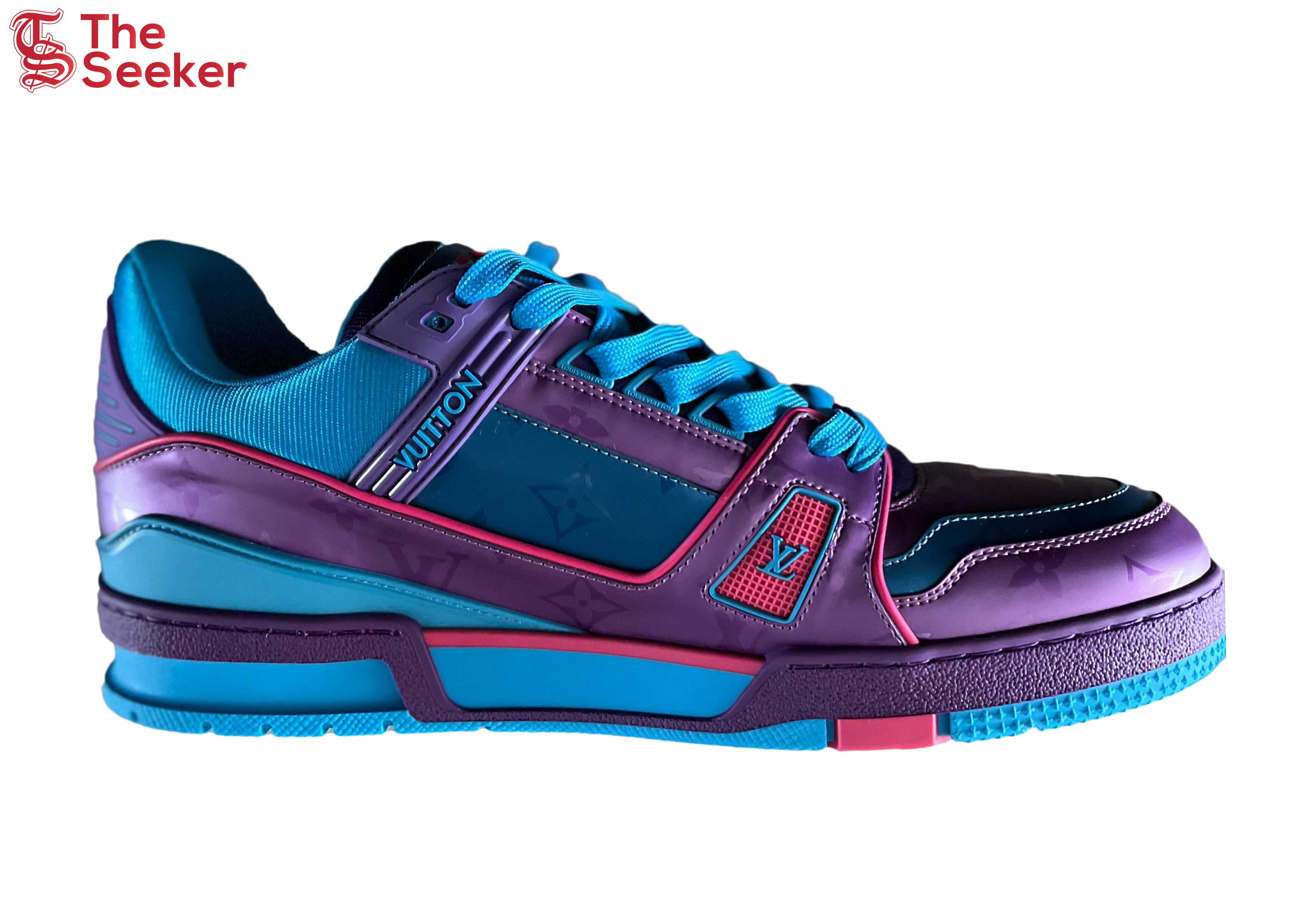 Louis Vuitton Trainer Purple Teal Metallic