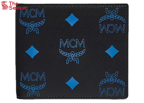 MCM Bifold Wallet Splash Logo Blue