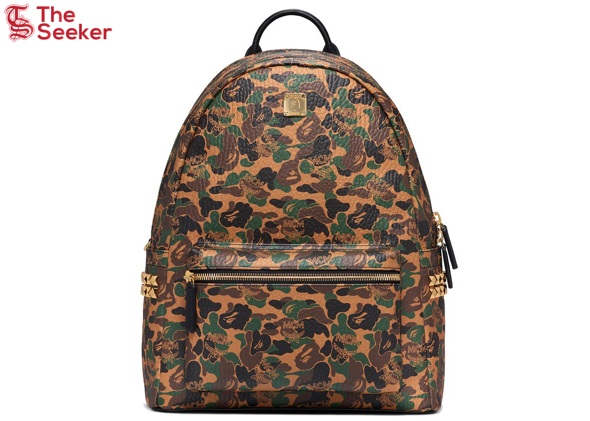 MCM x BAPE Stark Backpack Medium Visetos Camo