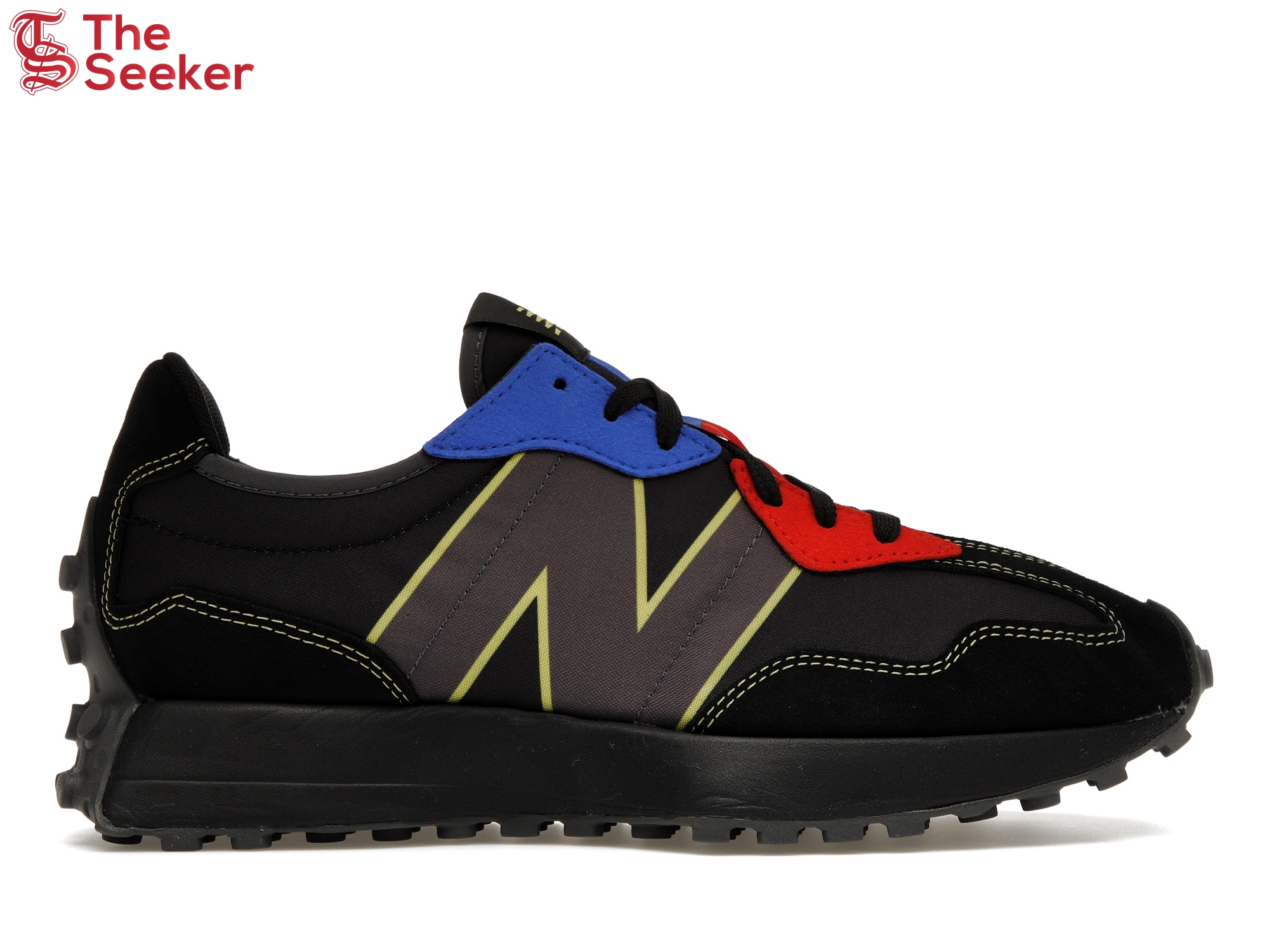 New Balance 327 Black Yellow Blue Red