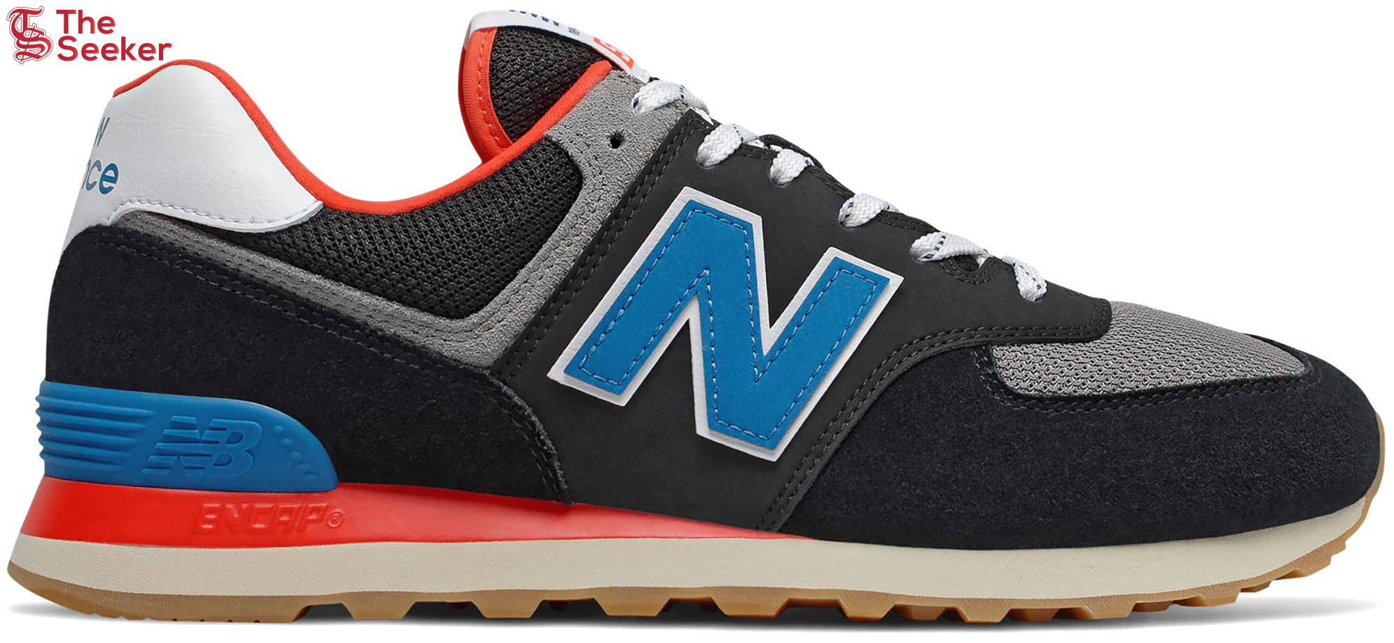 New Balance 574 Black Blue Red