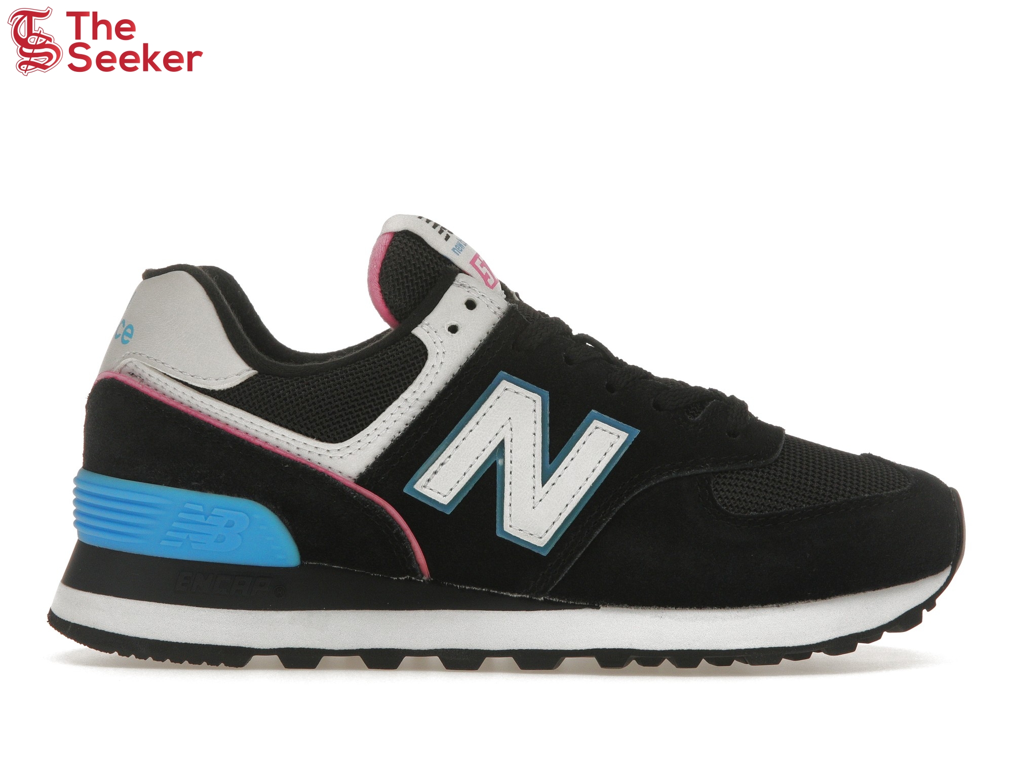 New Balance 574 Black Vibrant Sky Pink (Women's)