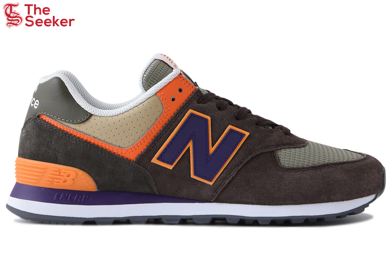 New Balance 574 Brown Purple Orange Grey