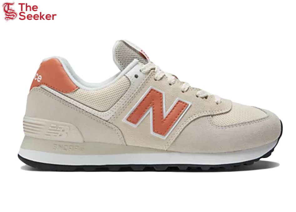 New Balance 574 Calm Taupe Orange (Women's)