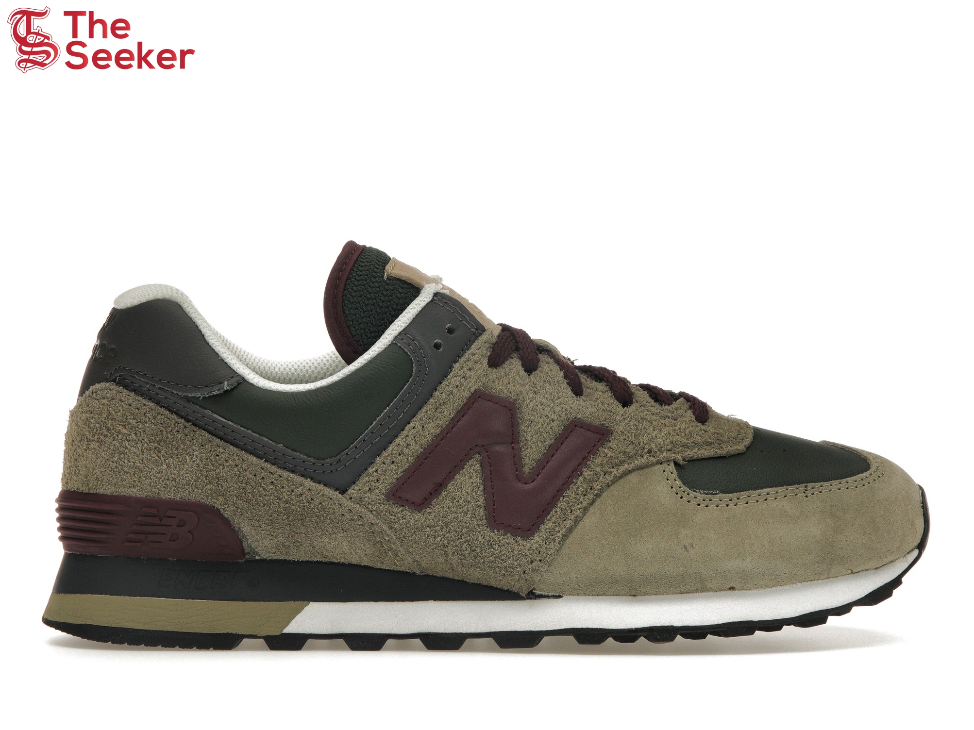 New Balance 574 Covert Green Burgundy