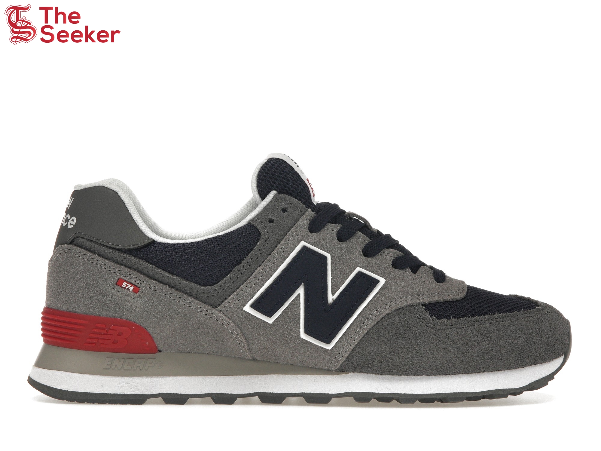 New Balance 574 Grey Navy Red