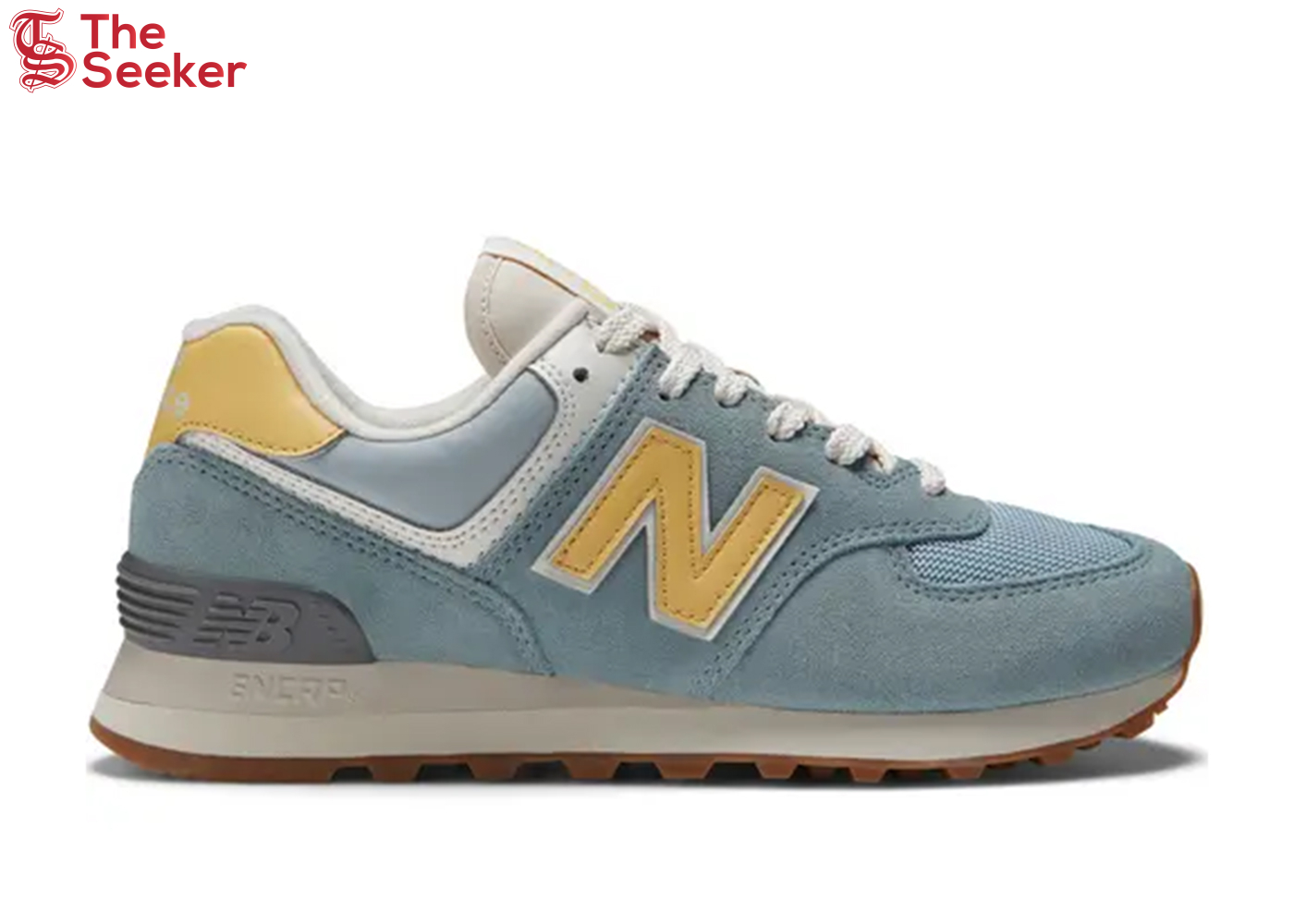 New Balance 574 Light Slate Wheat Field (Women's)