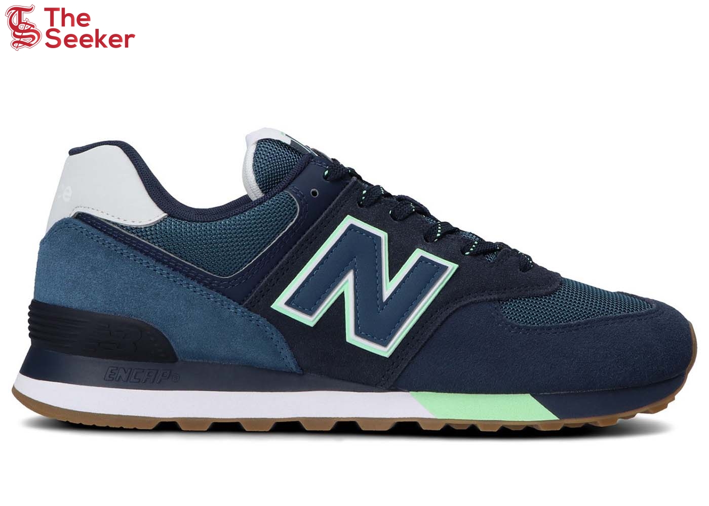 New Balance 574 Natural Indigo Green