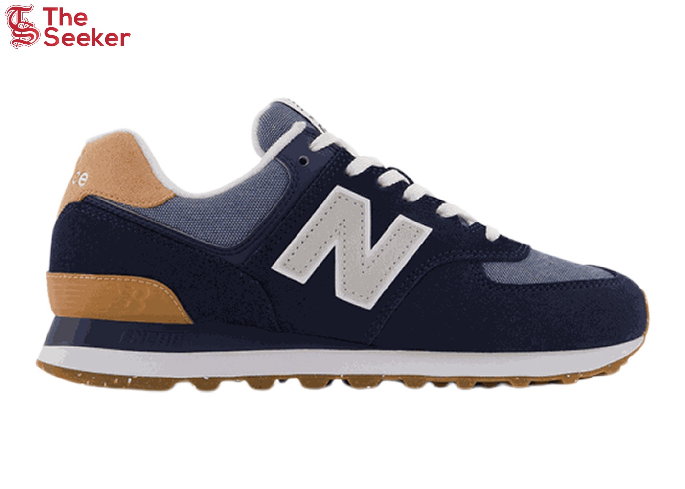 New Balance 574 Navy Blue Denim Gum (Women's)