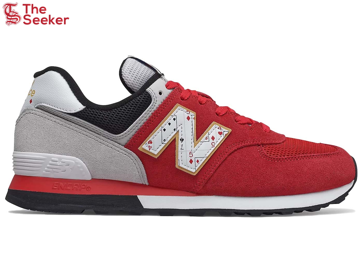 New Balance 574 Playing Card Red Grey