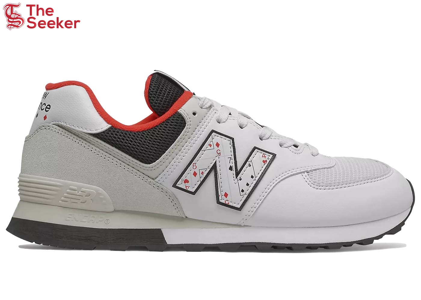 New Balance 574 Playing Card White Grey