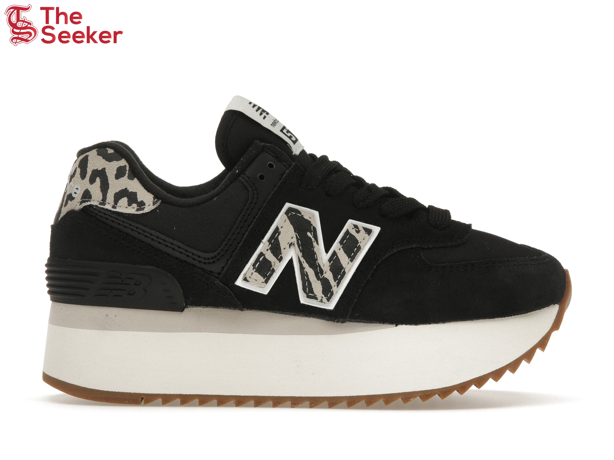 New Balance 574 Plus Black Animal Print (Women's)