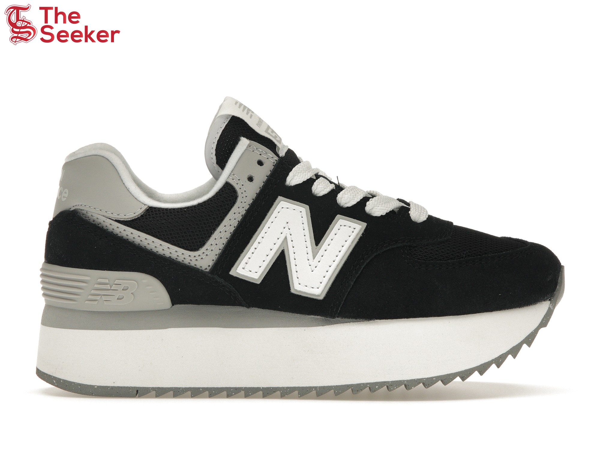 New Balance 574 Plus Black Grey (Women's)