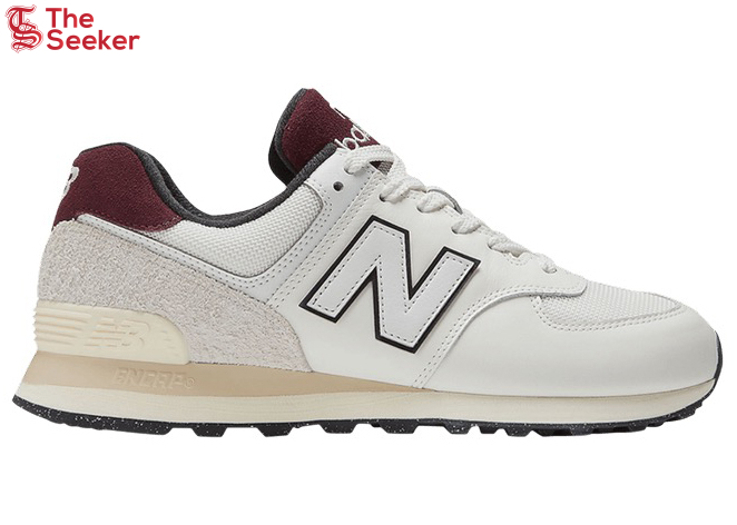 New Balance 574 White Burgundy