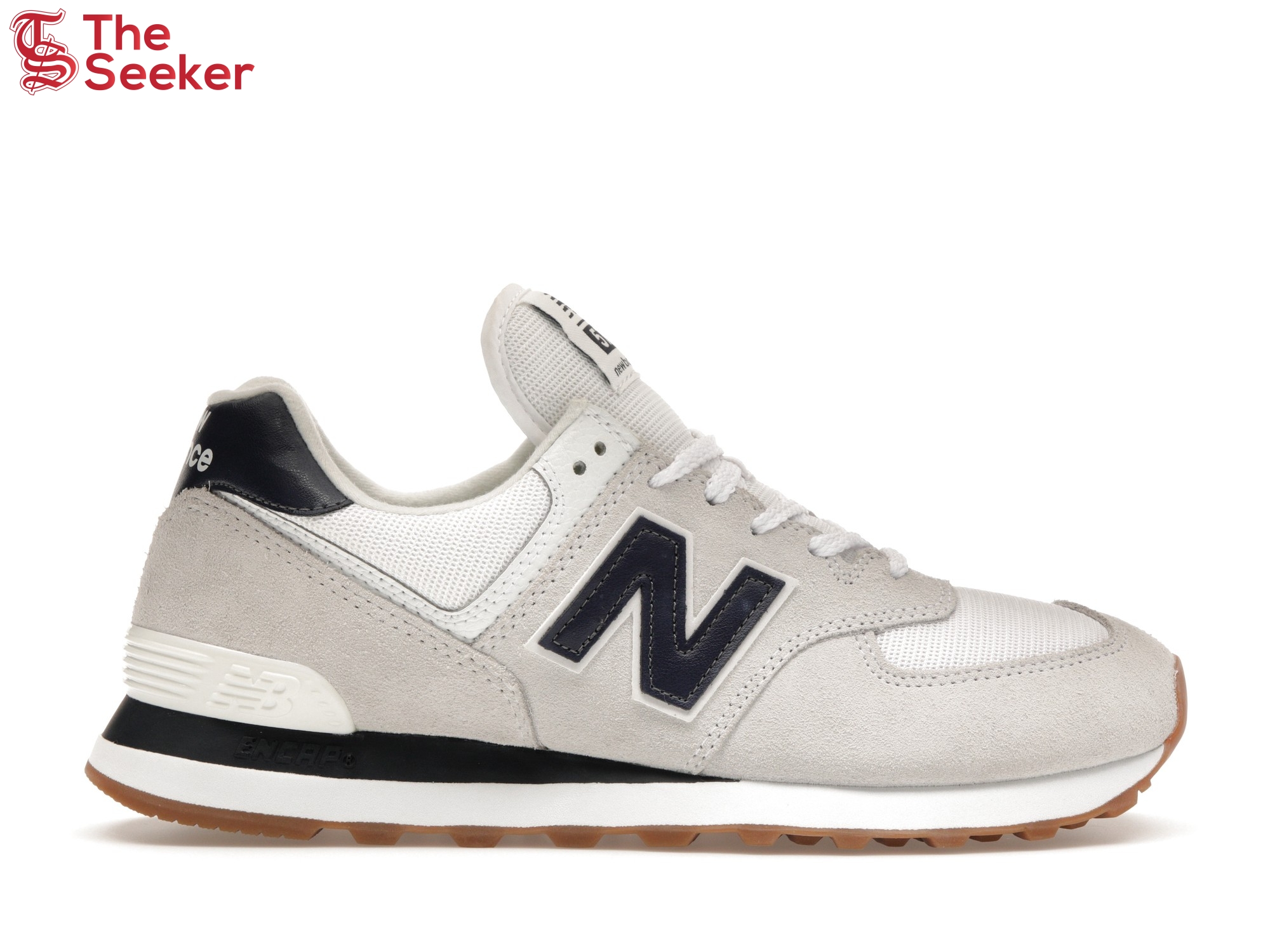 New Balance 574 White Navy Gum