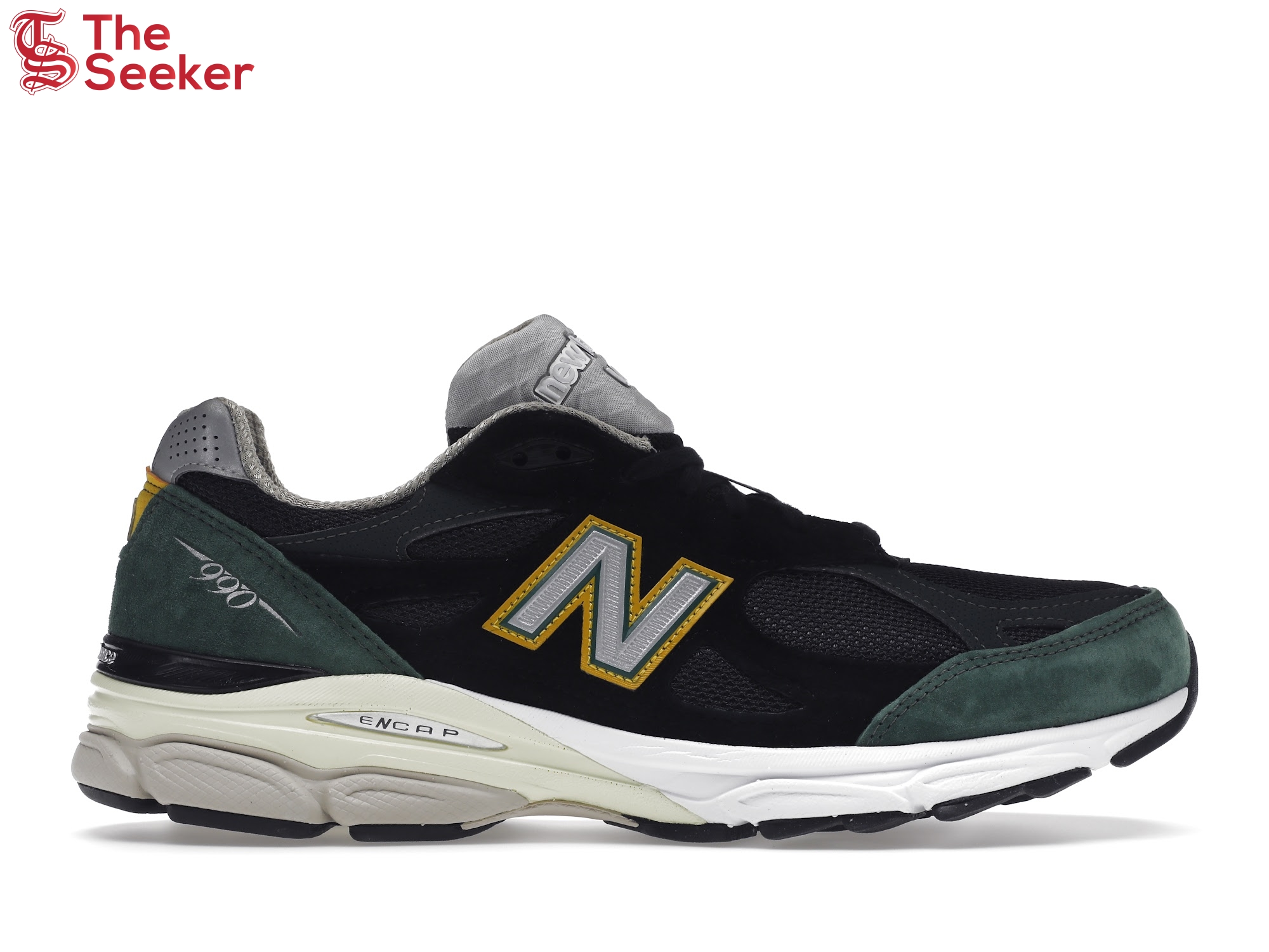 New Balance 990v3 MiUSA Black Green Yellow