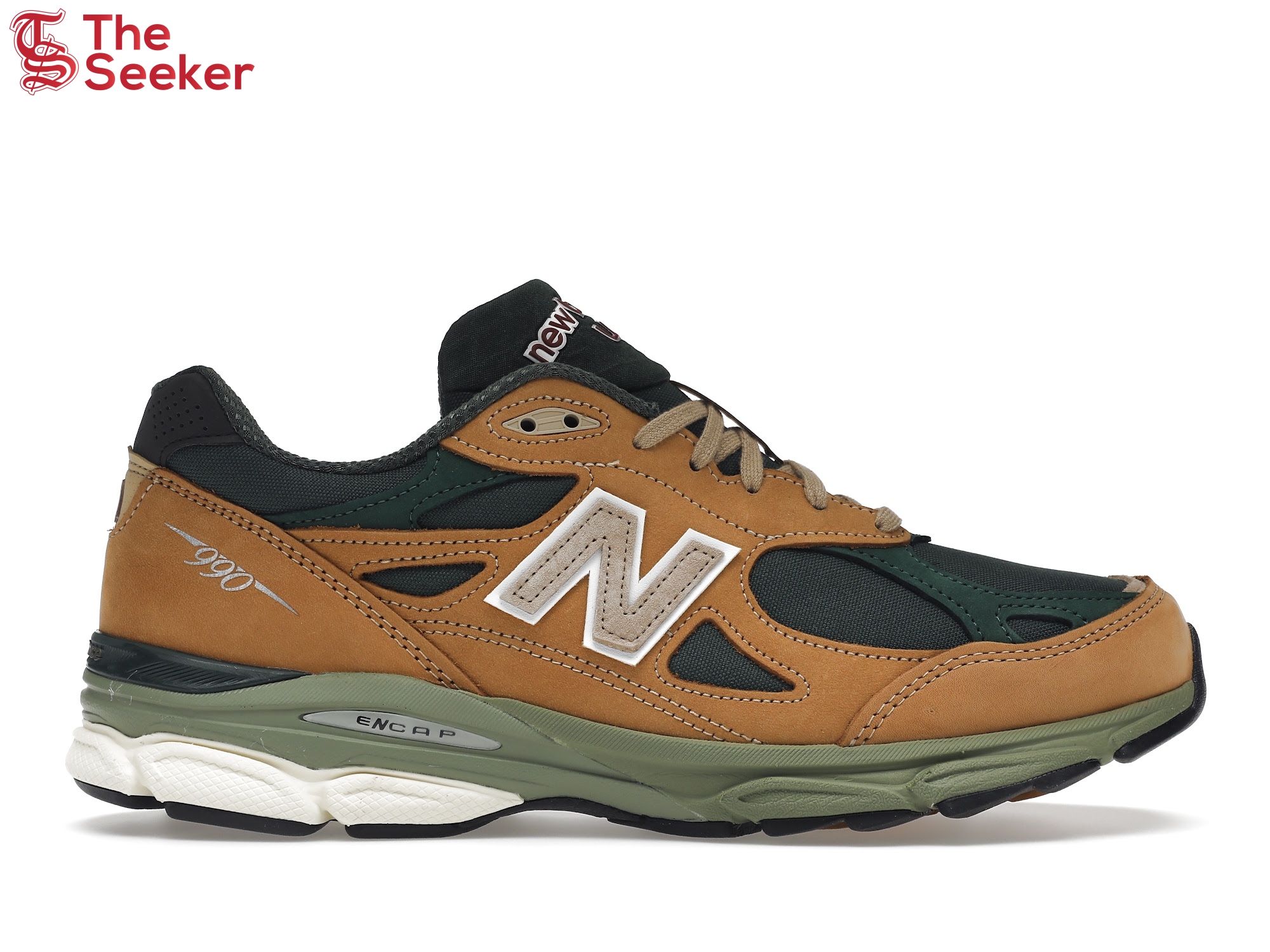 New Balance 990v3 MiUSA Tan Green