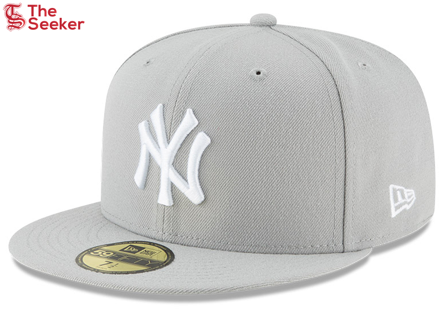 New Era New York Yankees 59Fifty Fitted Hat Grey/White