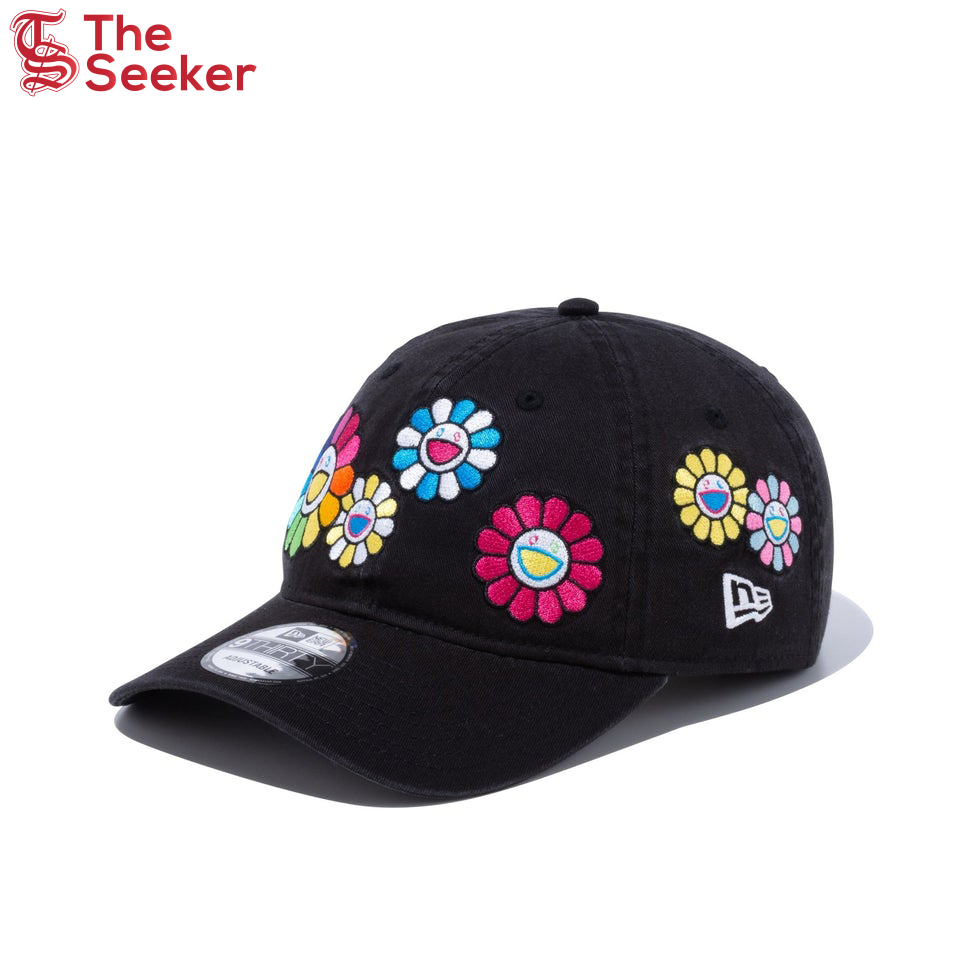New Era x Takashi Murakami Flower Allover Cloth Strap Hat Faded Black
