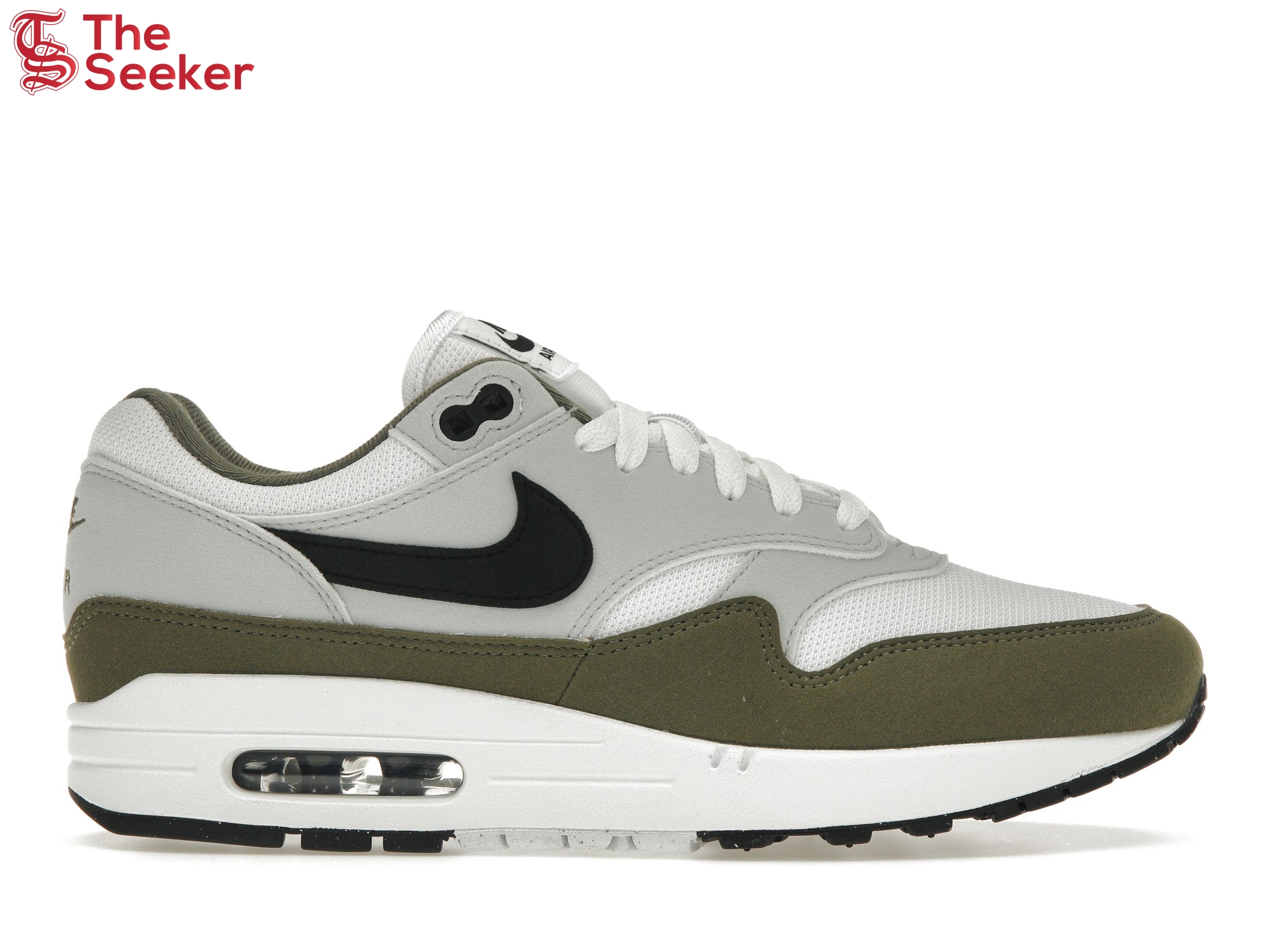 Nike Air Max 1 White Black Medium Olive