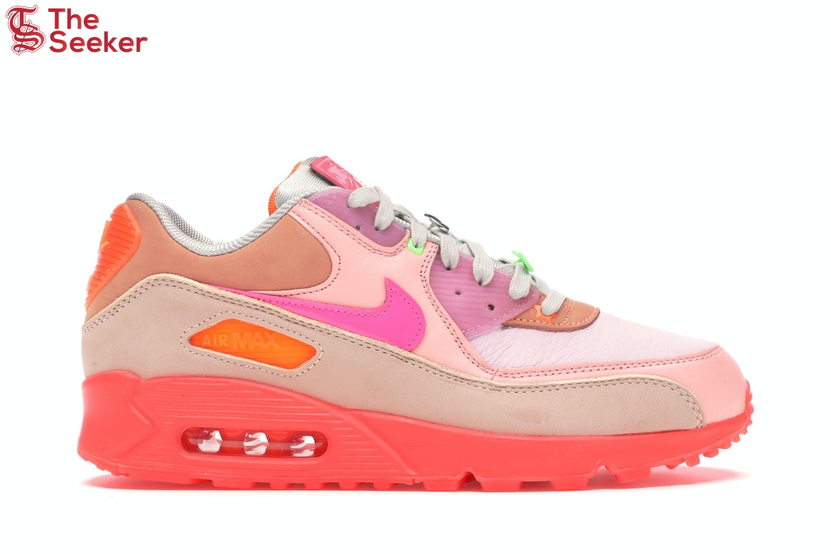 Nike Air Max 90 PRM Platinum Crimson/Bright Purple (Women's)