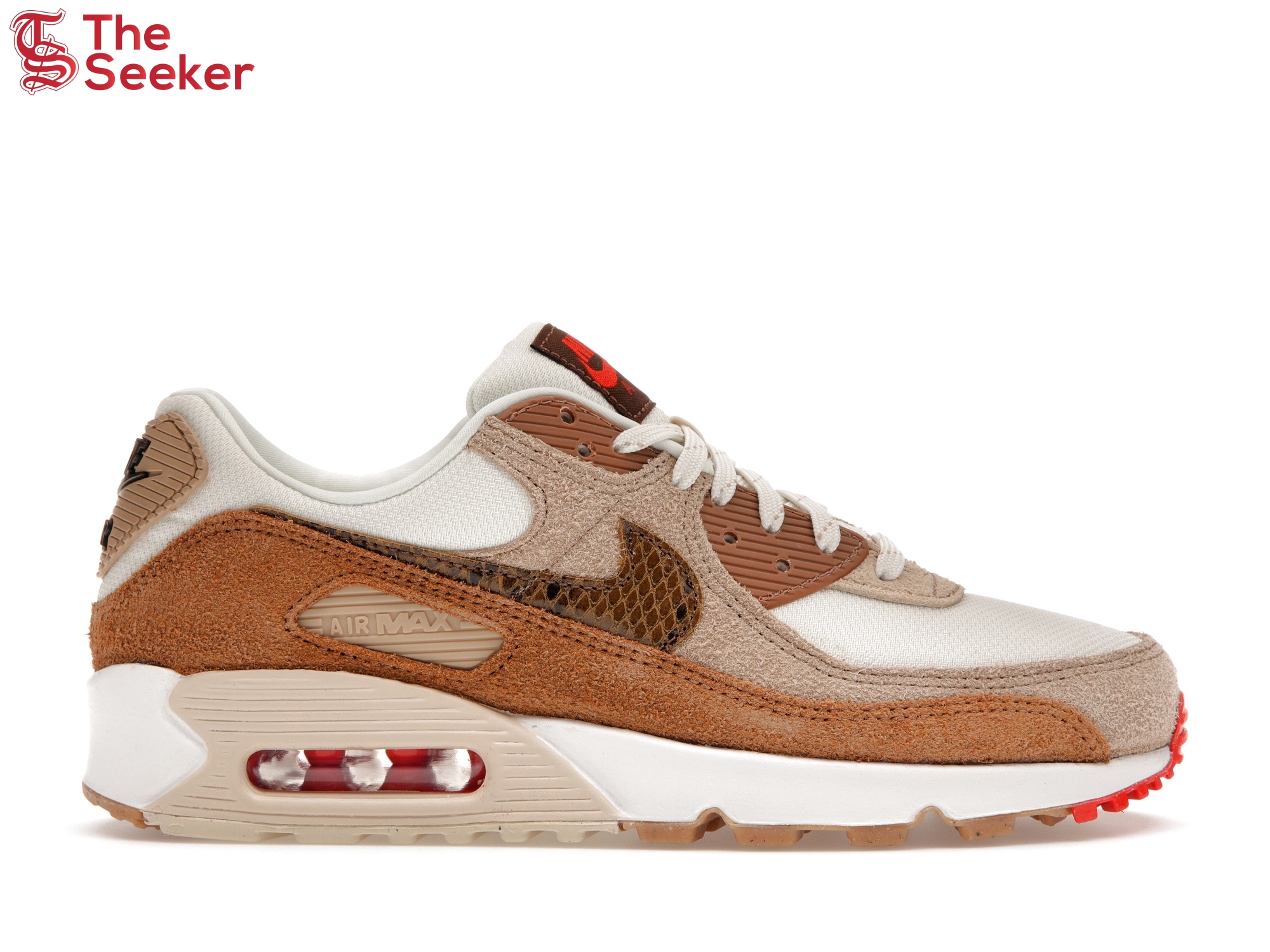 Nike Air Max 90 SE Pale Ivory Snakeskin Swoosh (Women's)