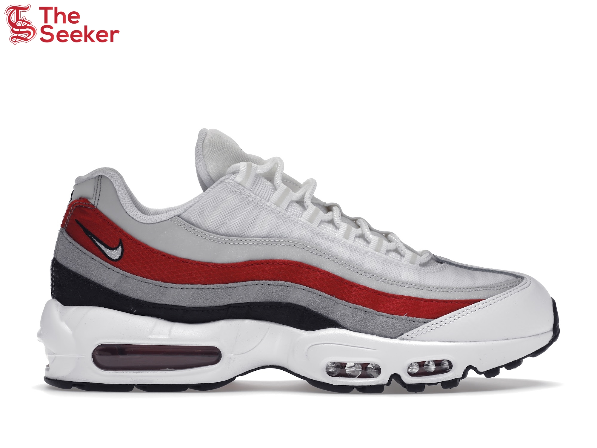 Nike Air Max 95 White Varsity Red Particle Gray