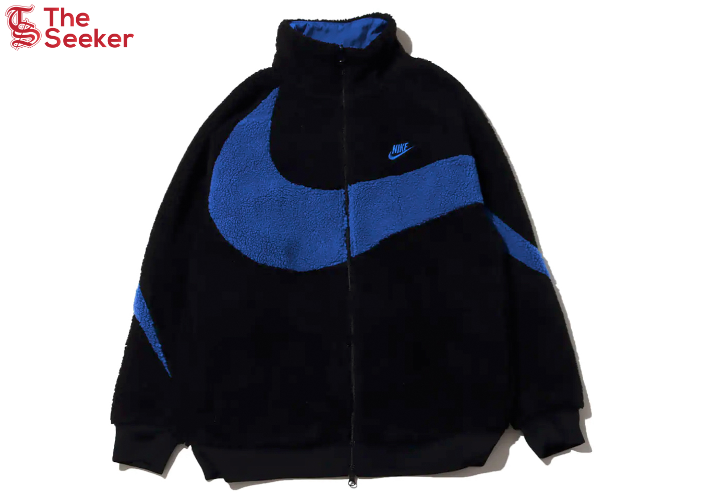 Nike Big Swoosh Reversible Boa Jacket (Asia Sizing) Black Game Royale