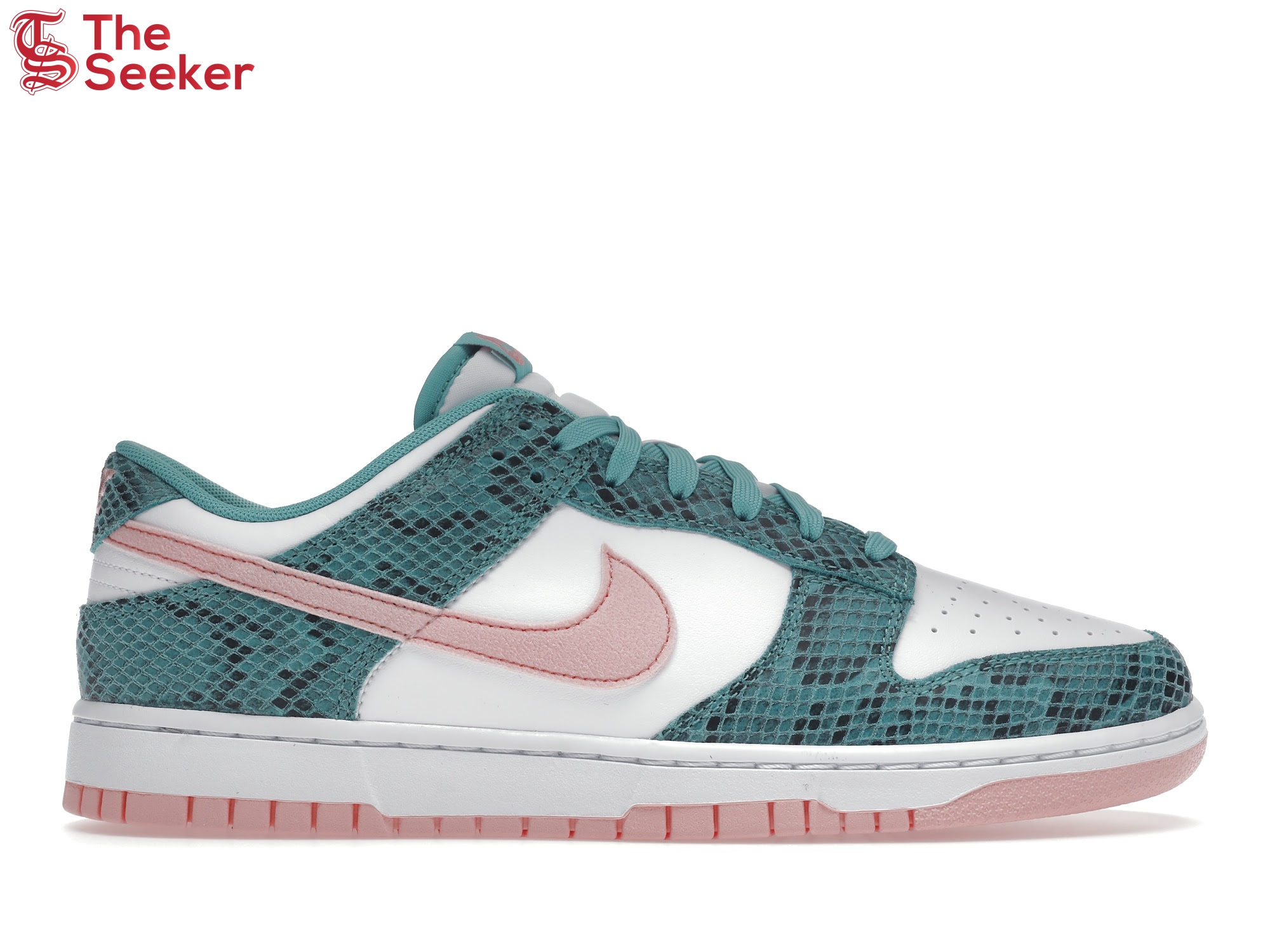 Nike Dunk Low Snakeskin Washed Teal Bleached Coral