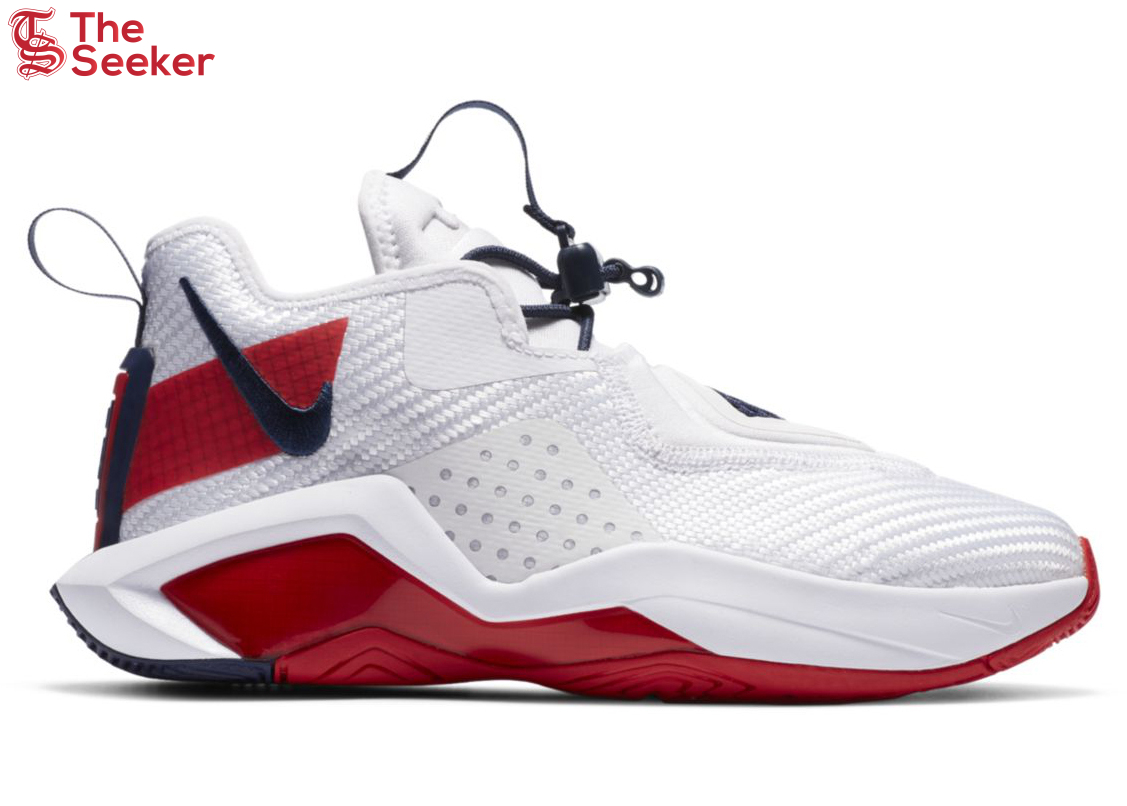 Nike LeBron Solder 14 White University Red (GS)