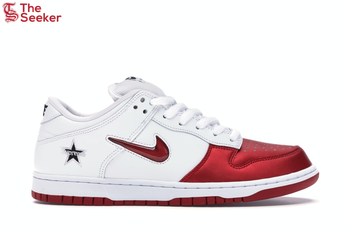 Nike SB Dunk Low Supreme Jewel Swoosh Red